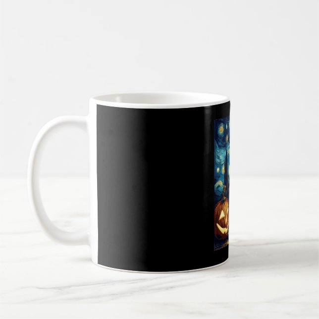 Caneca De Café Cachorro Schnauzer Miniatura Fofo de Halloween Jac (Esquerda)
