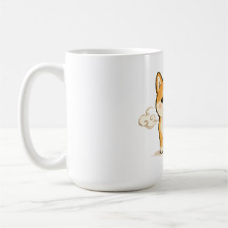 Caneca De Café Cachorro Shiba Inu Fuji Pincel Japonês
