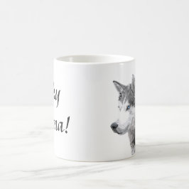 Caneca De Café Cachorro Siberiano, Mamãe Rouco