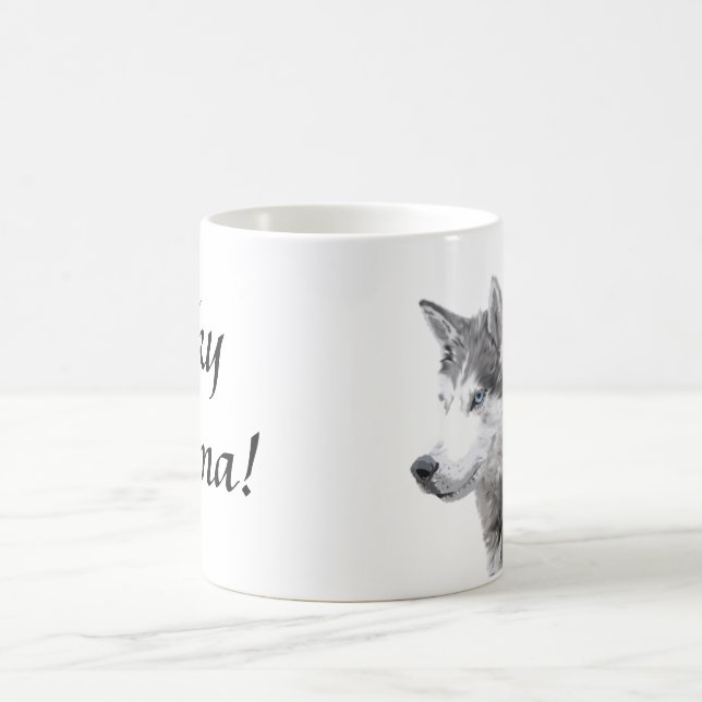 Caneca De Café Cachorro Siberiano, Mamãe Rouco (Centro)