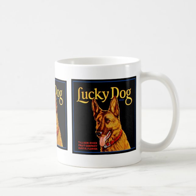 Caneca De Café Cachorro Sortudo (Direita)