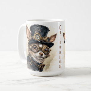 Caneca De Café Cachorro Steampunk Chihuahua