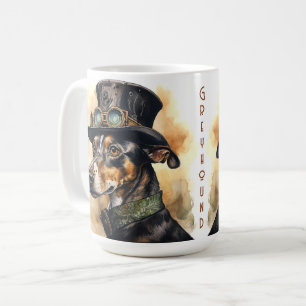 Caneca De Café Cachorro Steampunk Greyhound