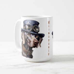 Caneca De Café Cachorro Steampunk Weimaraner