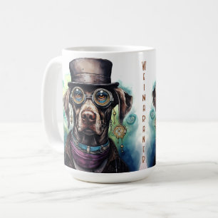 Caneca De Café Cachorro Steampunk Weimaraner