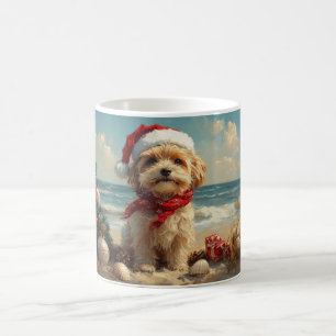 Caneca De Café Cachorro Terrier Tibetano Natal Vintage Praia