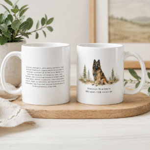 Caneca De Café Cachorro Tervuren Belga Aquarela Citação de Raça