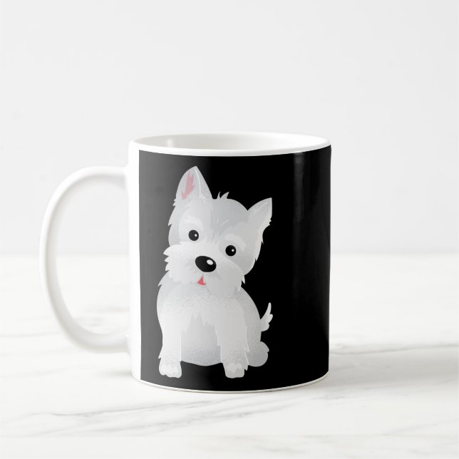 Caneca De Café Cachorro Westie (Esquerda)