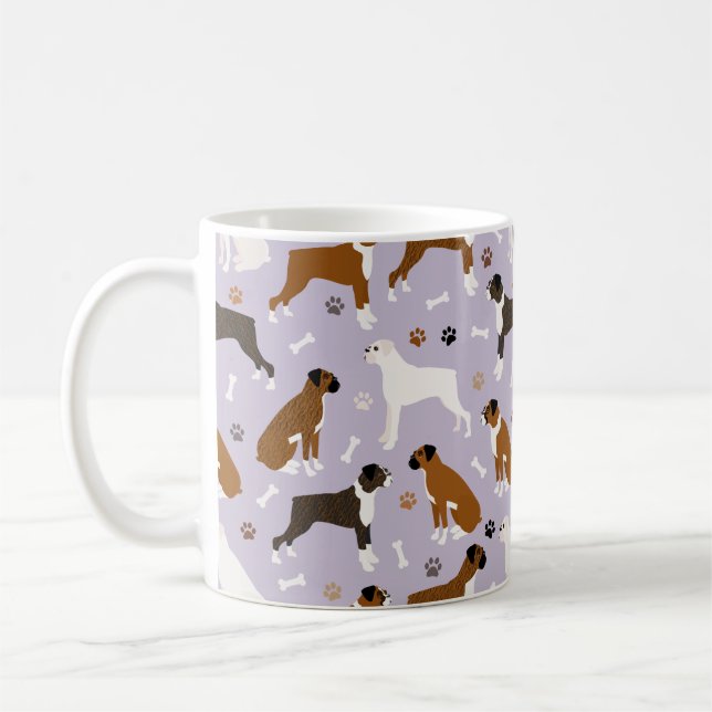 Caneca De Café Cachorros-boxis e patas (Esquerda)