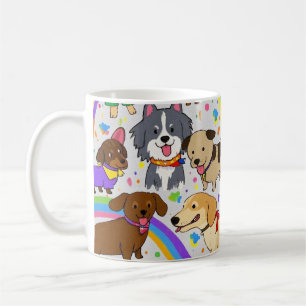 Caneca De Café Cachorros Brancos