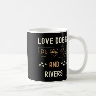 Caneca De Café Cachorros Caminhando Barcos Rios Homens Cachorros