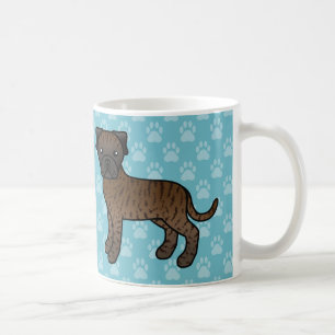 Caneca De Café Cachorros de Brindle Bullmastiff de Cartoon Bonito