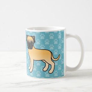 Caneca De Café Cachorros de Bullmastiff Folhetos