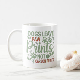 Caneca De Café Cachorros Deixam Impressões De Pata Sem Impressão