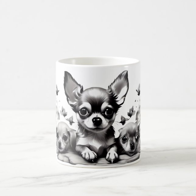 Caneca De Café Cachorros e Designs de café. (Centro)