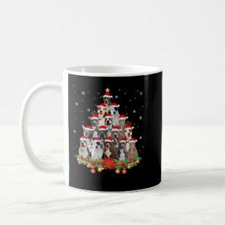 Caneca De Café Cachorros Pitbull Árvore Natal Docinho Natal Anima