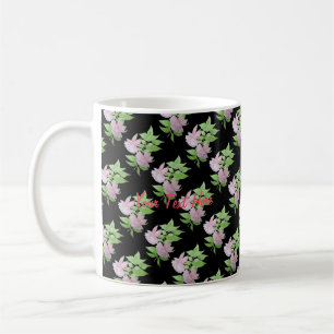 Caneca De Café cachos de flores rosa bonito