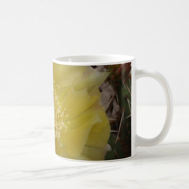 Caneca De Café Cacto Amarelo em Flor (Direita)
