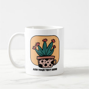 Caneca De Café Cacto de desenho animado fofo personalizado