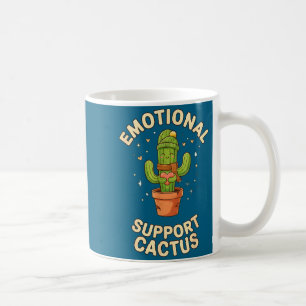 Caneca De Café Cacto de Suporte Emocional Engraçado Kawaii Planta