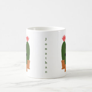 Caneca De Café Cacto Engraçado com Nome Personalizado