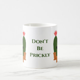 Caneca De Café Cacto Engraçado Não Seja Espinhoso Texto Personali