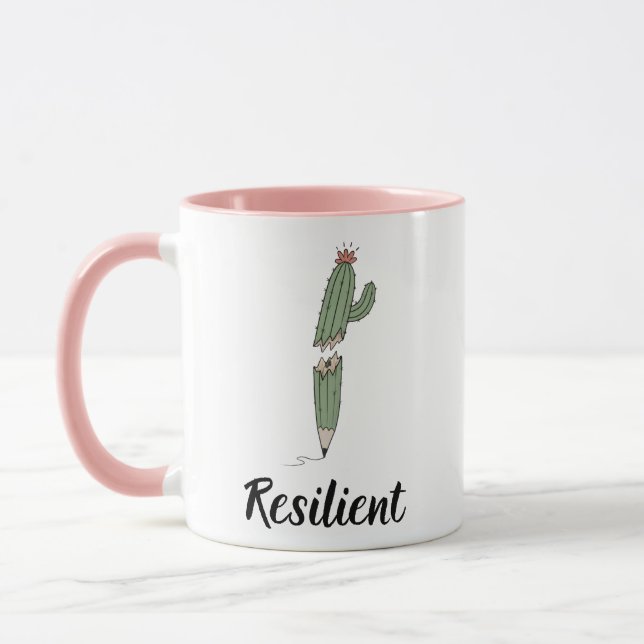 Caneca de Café Cacto Resiliente | Presente Inspira (Esquerda)