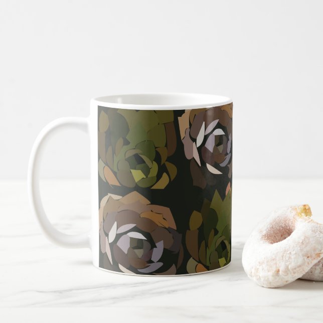 Caneca De Café Cacto Verde Botânico Cactus (Com Donut)