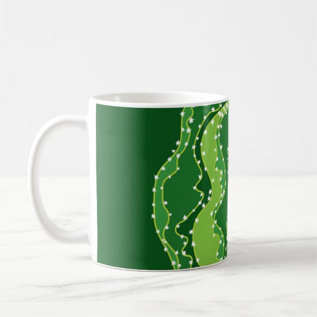 Caneca De Café Cacto verde: motif abstrato natural. (Esquerda)