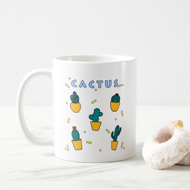 Caneca De Café Cactus (Com Donut)