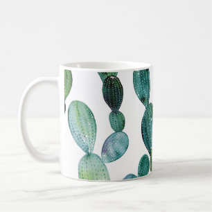 Caneca De Café Cactus Craze: Tendência da Aquarela Tropical