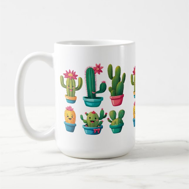Caneca De Café Cactus Cute (Esquerda)