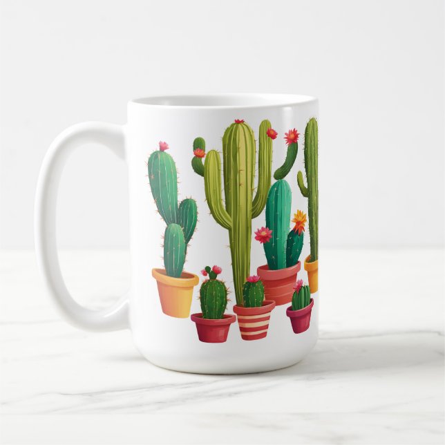 Caneca De Café Cactus Cute (Esquerda)