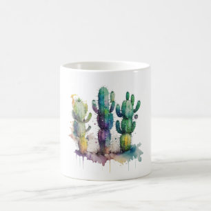Caneca De Café Cactus design com balas coloridas