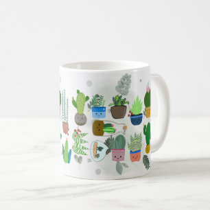 Caneca De Café Cactus e Arte Floral - Inspirado na Natureza Vibra