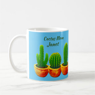 Caneca De Café Cactus, Mãe, Taça Personalizada De Café