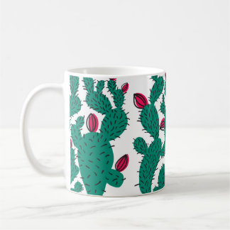 Caneca De Café Cactus plant seamless pattern. Abstract hipster de
