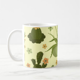 Caneca De Café Cactus, suculentos: padrão de plantas domésticas v