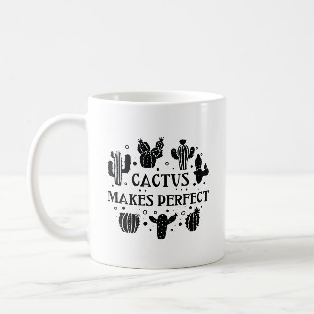 Caneca De Café Cactus Torna Perfeito (Esquerda)