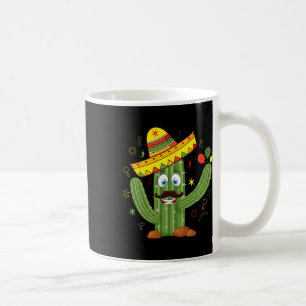 Caneca De Café Cactus Vestindo Sombrero Mexicano Fiesta Cinco De 