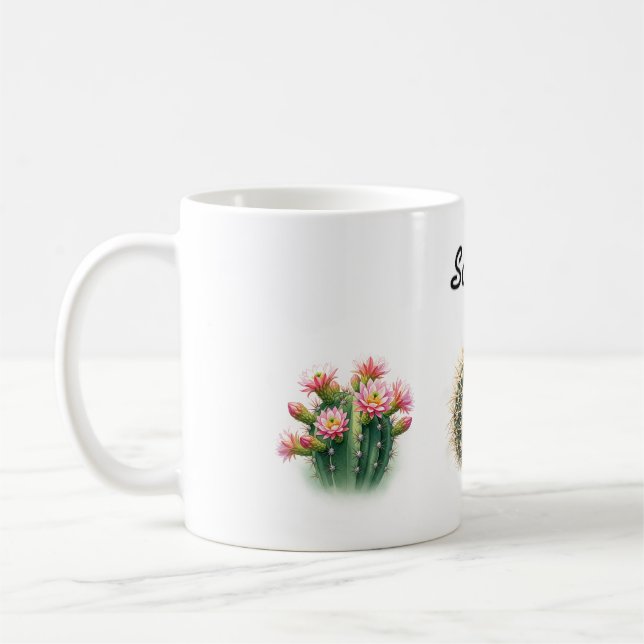 Caneca De Café Cactus watercolor mug (Esquerda)