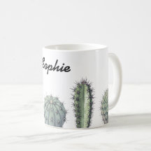 Cactus watercolor mug