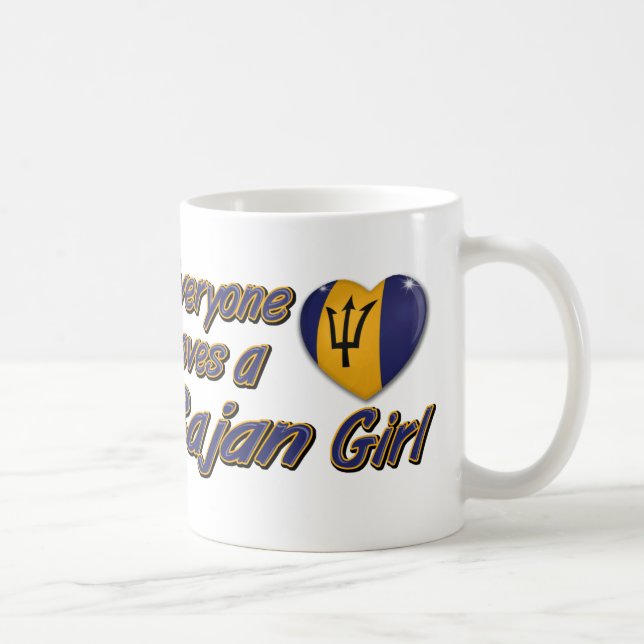 Caneca De Café Cada ama uma menina de Bajan (Direita)