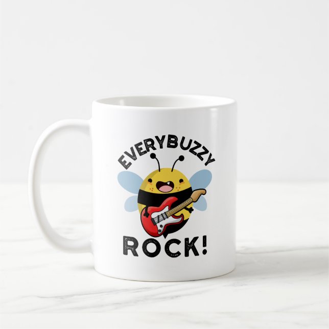 Caneca De Café Cada Buzzy Rock Música Engraçada Bebe Pun (Esquerda)