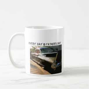 Caneca De Café Cada dia é dia dos pais, Chevy Bel Air, preto