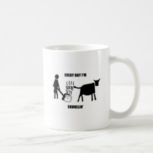 Caneca De Café Cada dia eu sou a pilha da vida de Shovelin