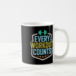 Caneca De Café Cada Workout Conta Engraçada Ditos De Gym Motivado