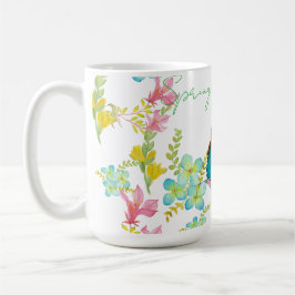 Caneca De Café Cadeado de flores de primavera