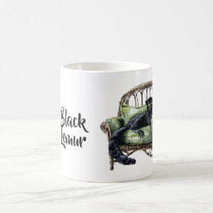 Caneca De Café Cadeira Black Lemur