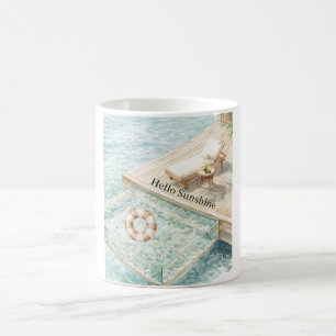 Caneca De Café Cadeira de Lounge Oceano Sunshine